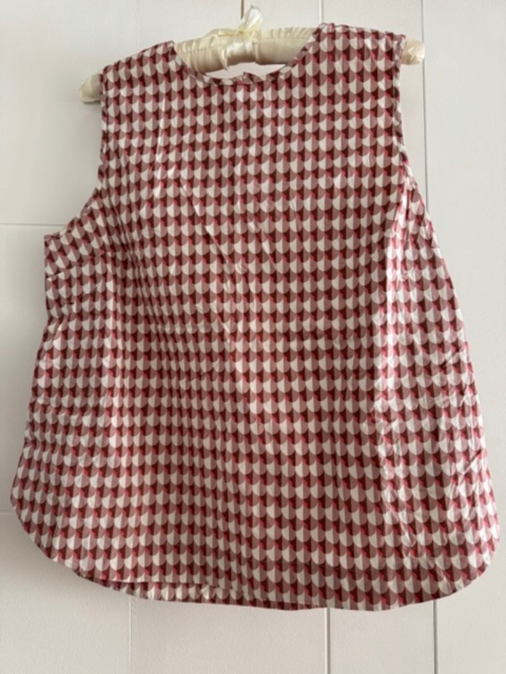 J. CREW - Zip-Up Tank Top - Brick Motif Color - Size 12